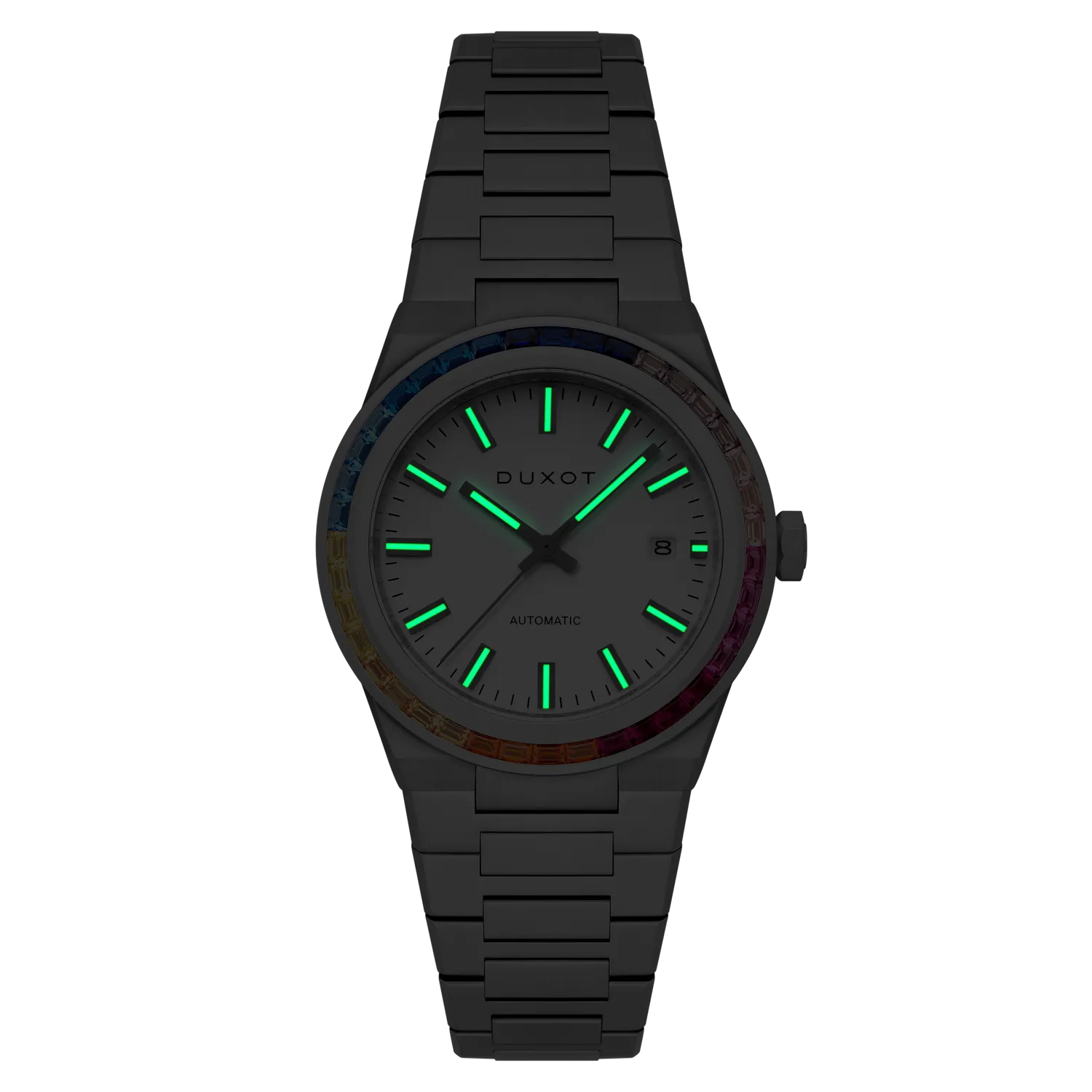 Duxot Alicante Alabaster Rainbow klokke med utskiftbar bezel