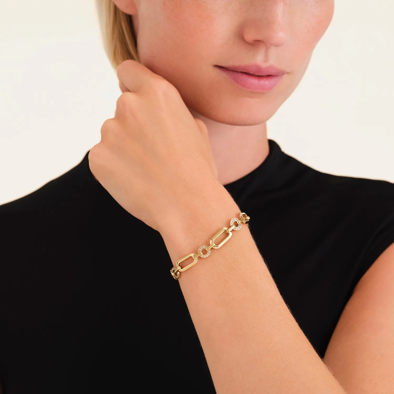 Rosefield Essentials Studs Bracelet armbånd gull justerbar lengde