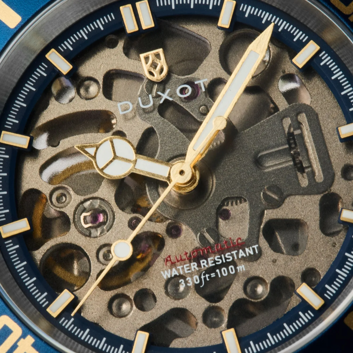 Duxot Atlantica Skeleton Diver Automatic Marine Gold klokke