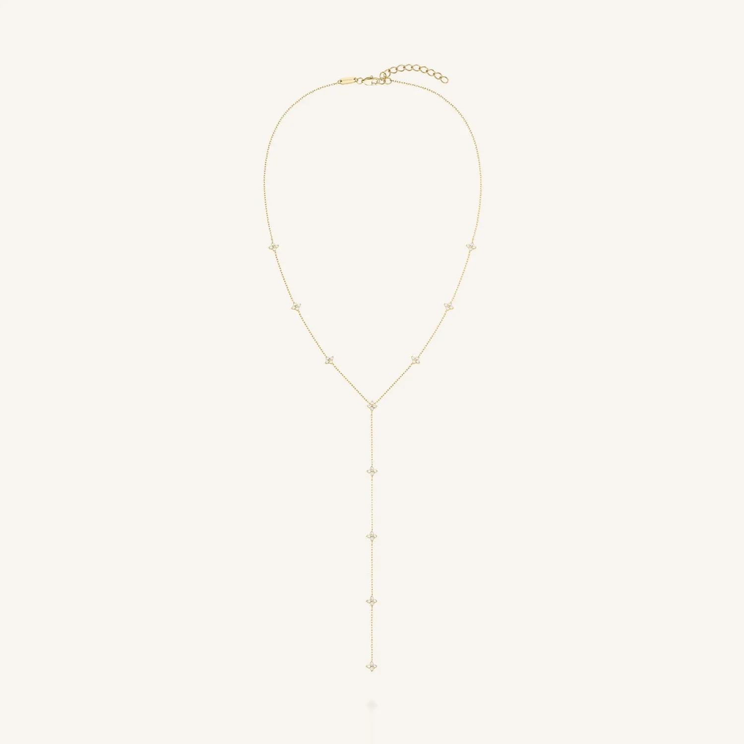 Rosefield Crystal Star Necklace gullkjede 54–56 cm justerbart