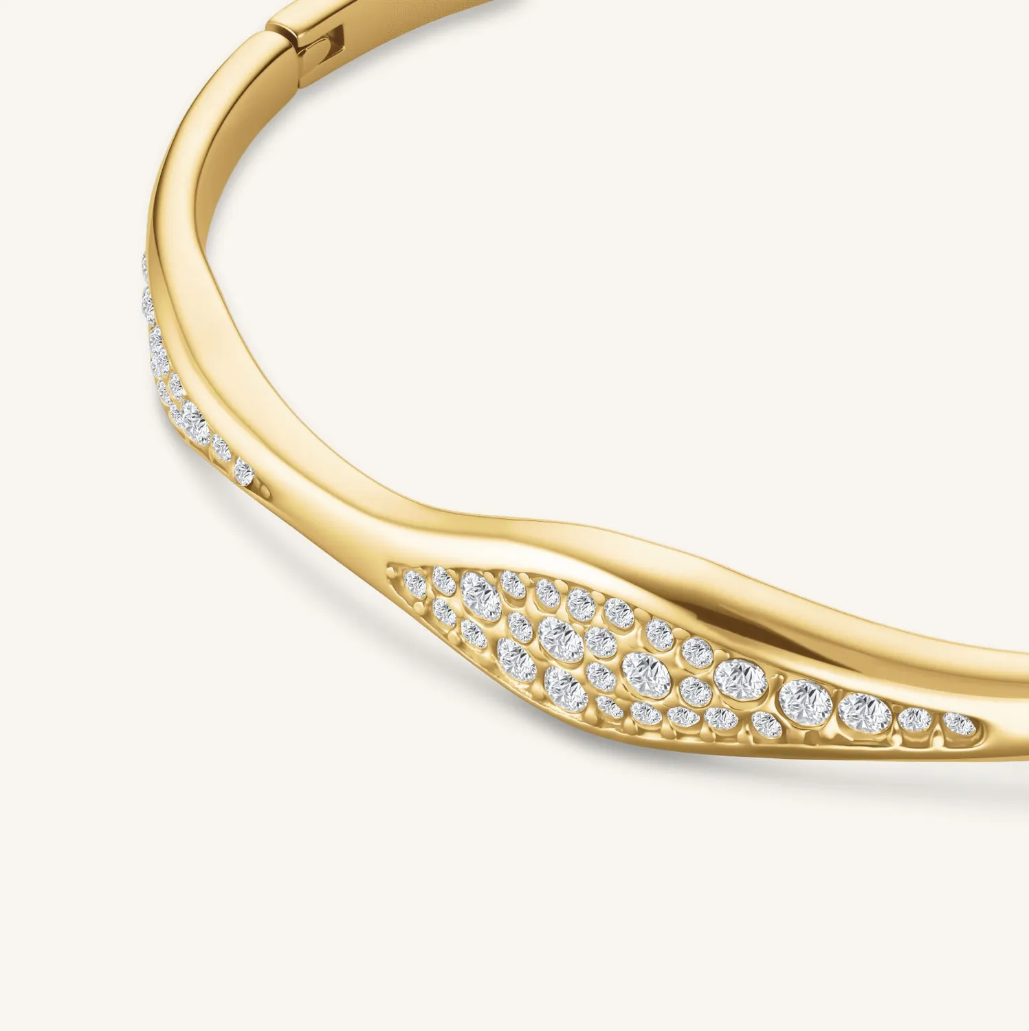Rosefield Pave Wave Bangle armring gull