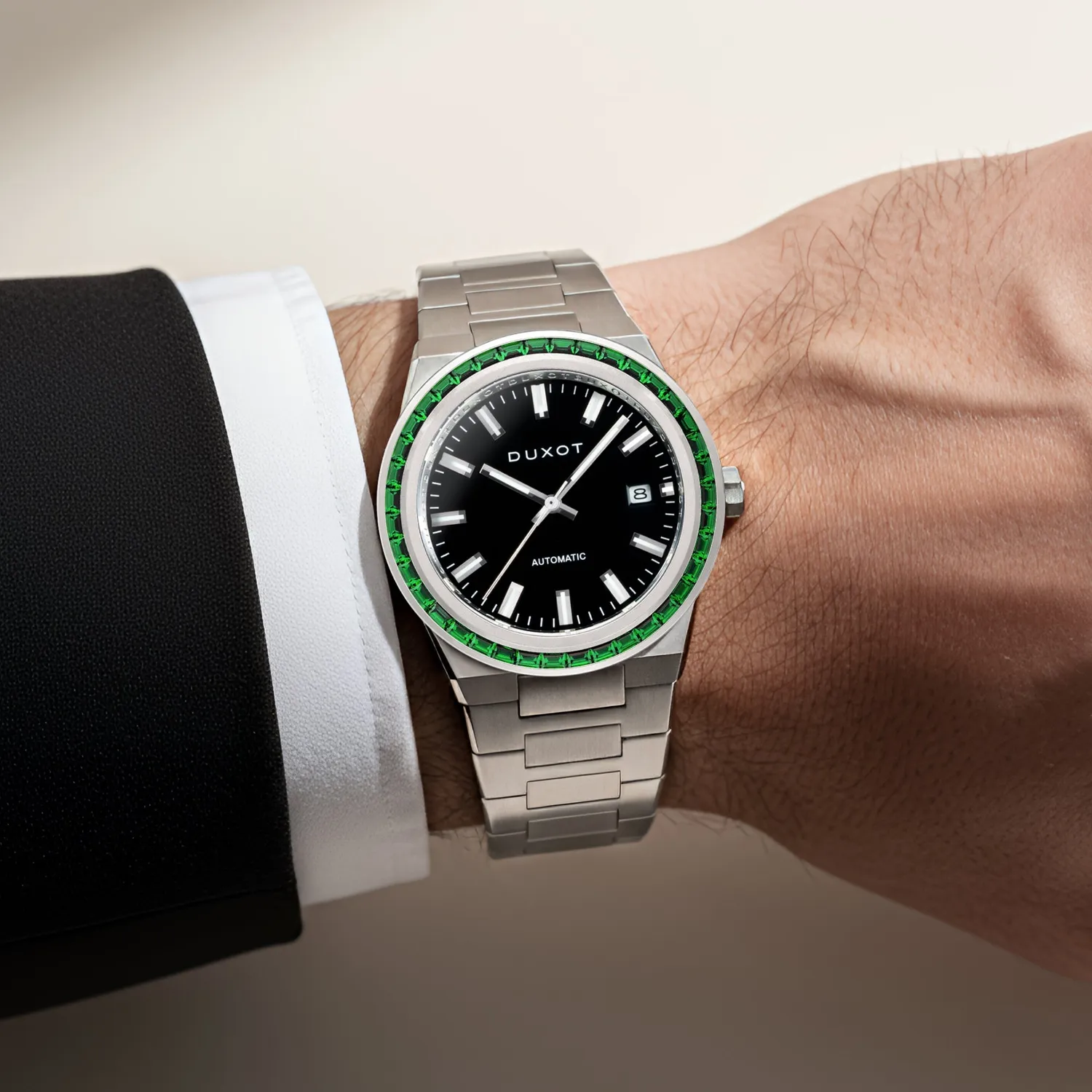 Duxot Alicante Onyx Glow klokke med tre utskiftbare bezeler
