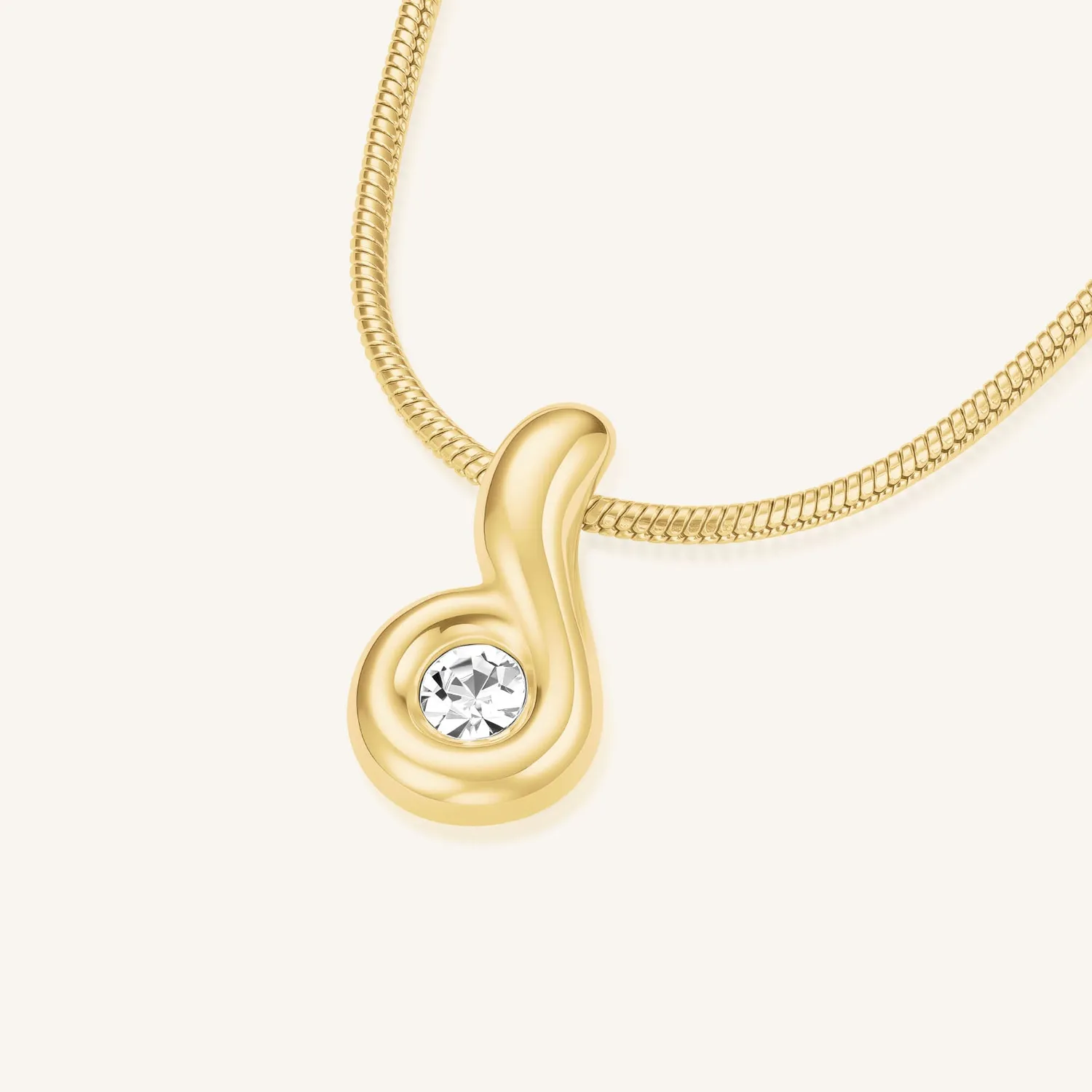 Rosefield Flow Pendant Necklace halskjede gull 42–46 cm