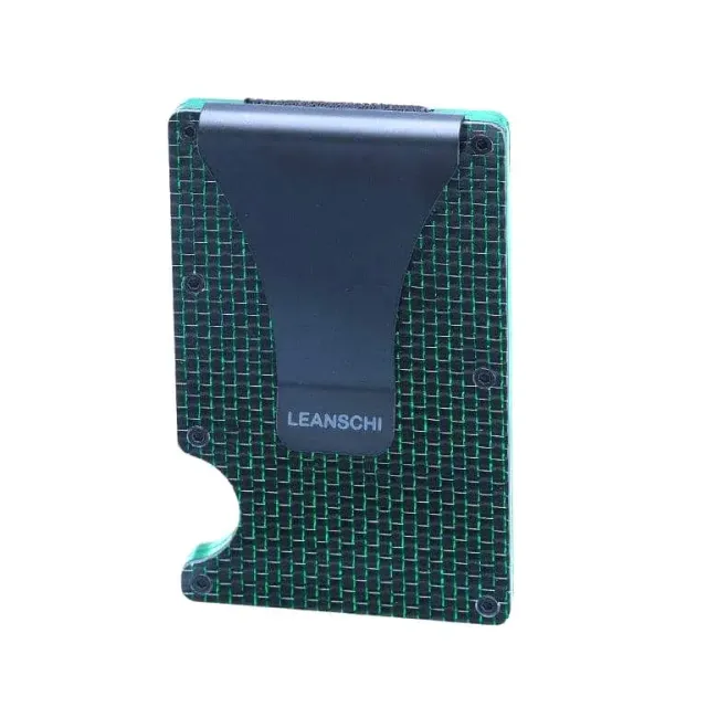 Leanschi Tech-Wallet svart og grønn karbon