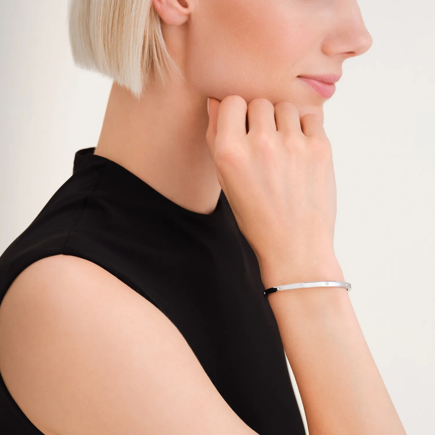 Rosefield Crystal Bangle armbånd gull og sølvbelagt stål