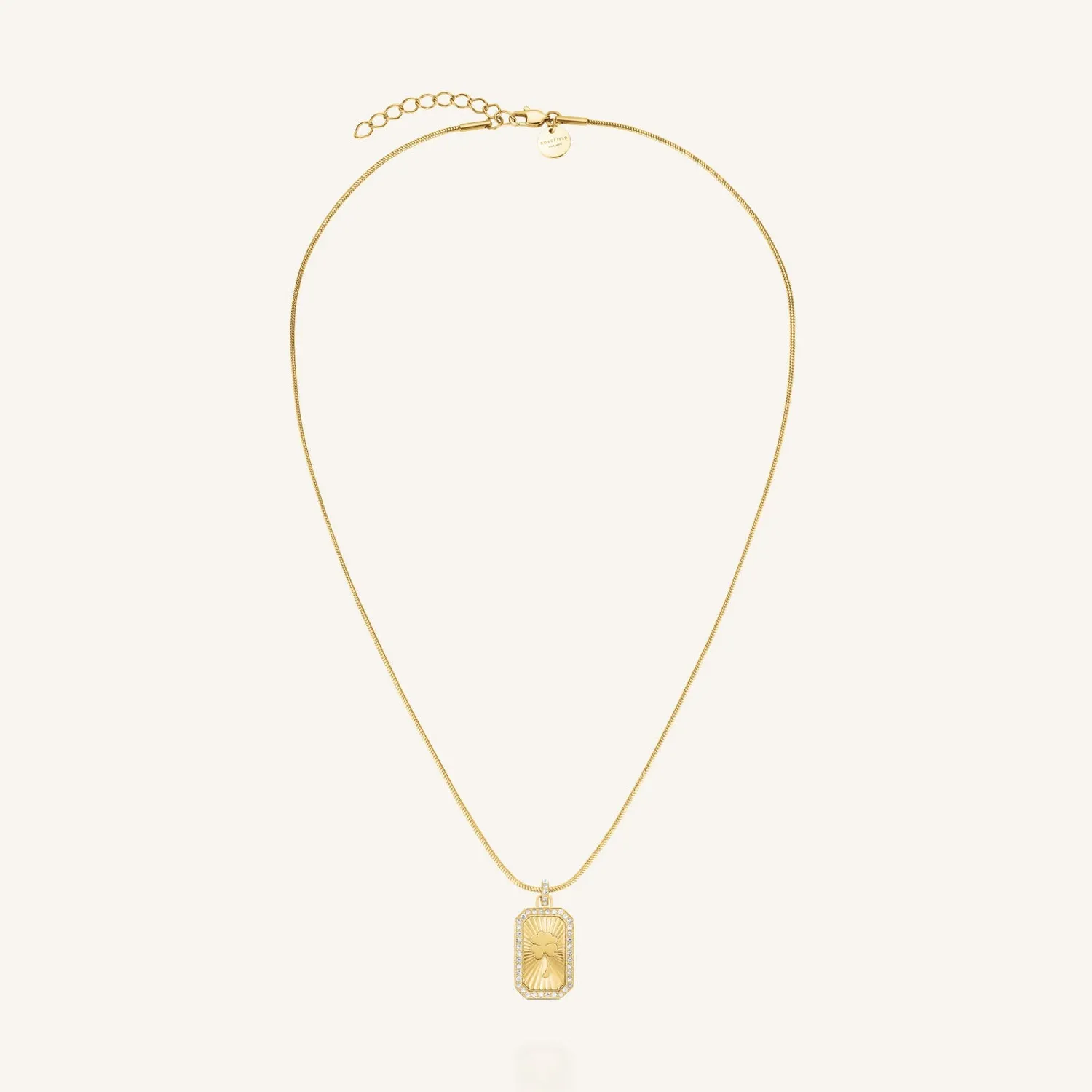 Rosefield Clover Amulet halskjede gull 42–46 cm