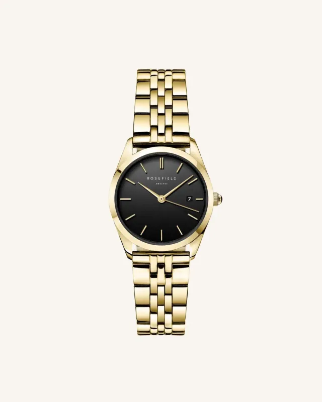 Rosefield Ace XS klokke 29 mm svart og gull