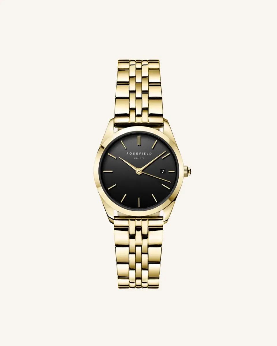 Rosefield Ace XS klokke 29 mm svart og gull