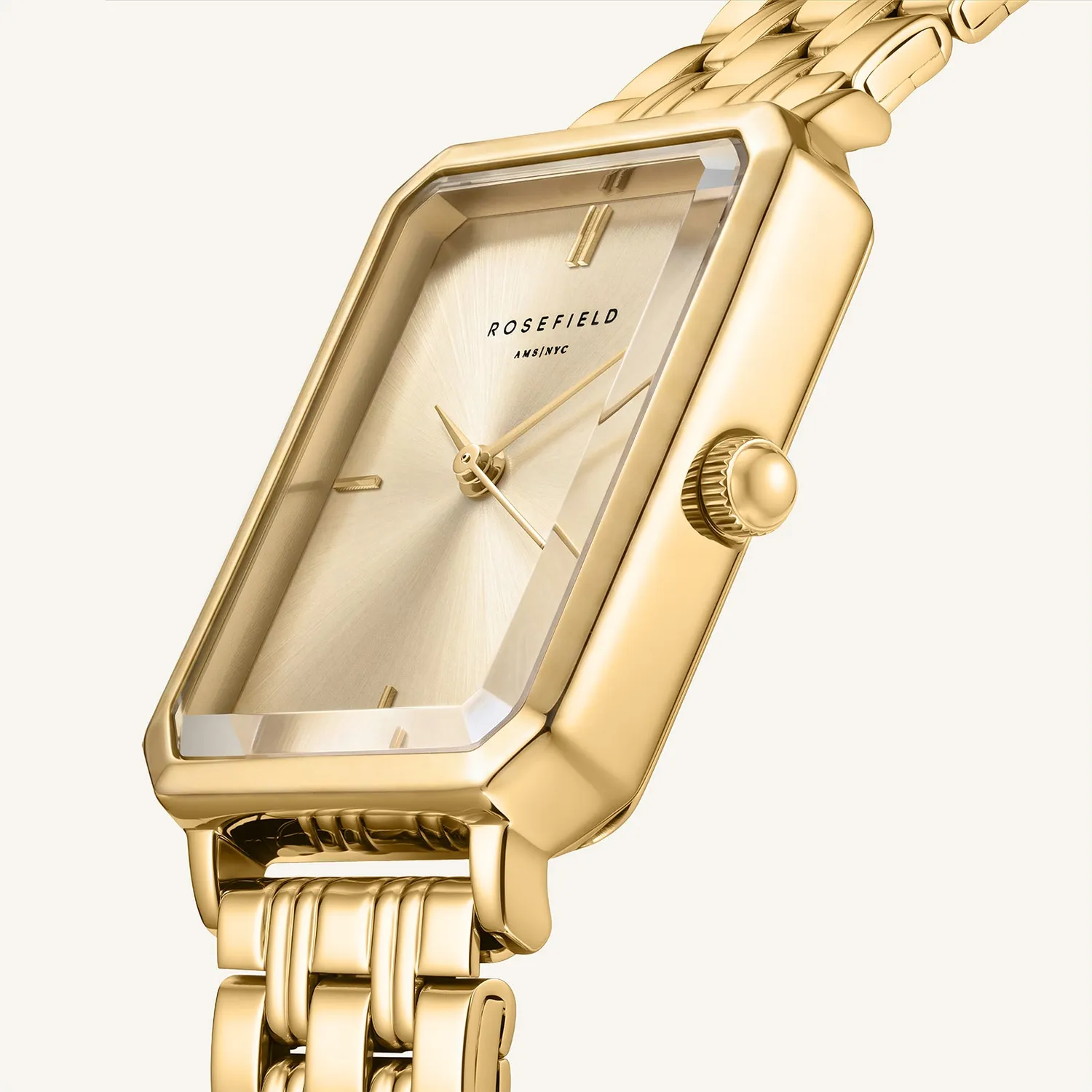 Rosefield Octagon Champagne klokke gull