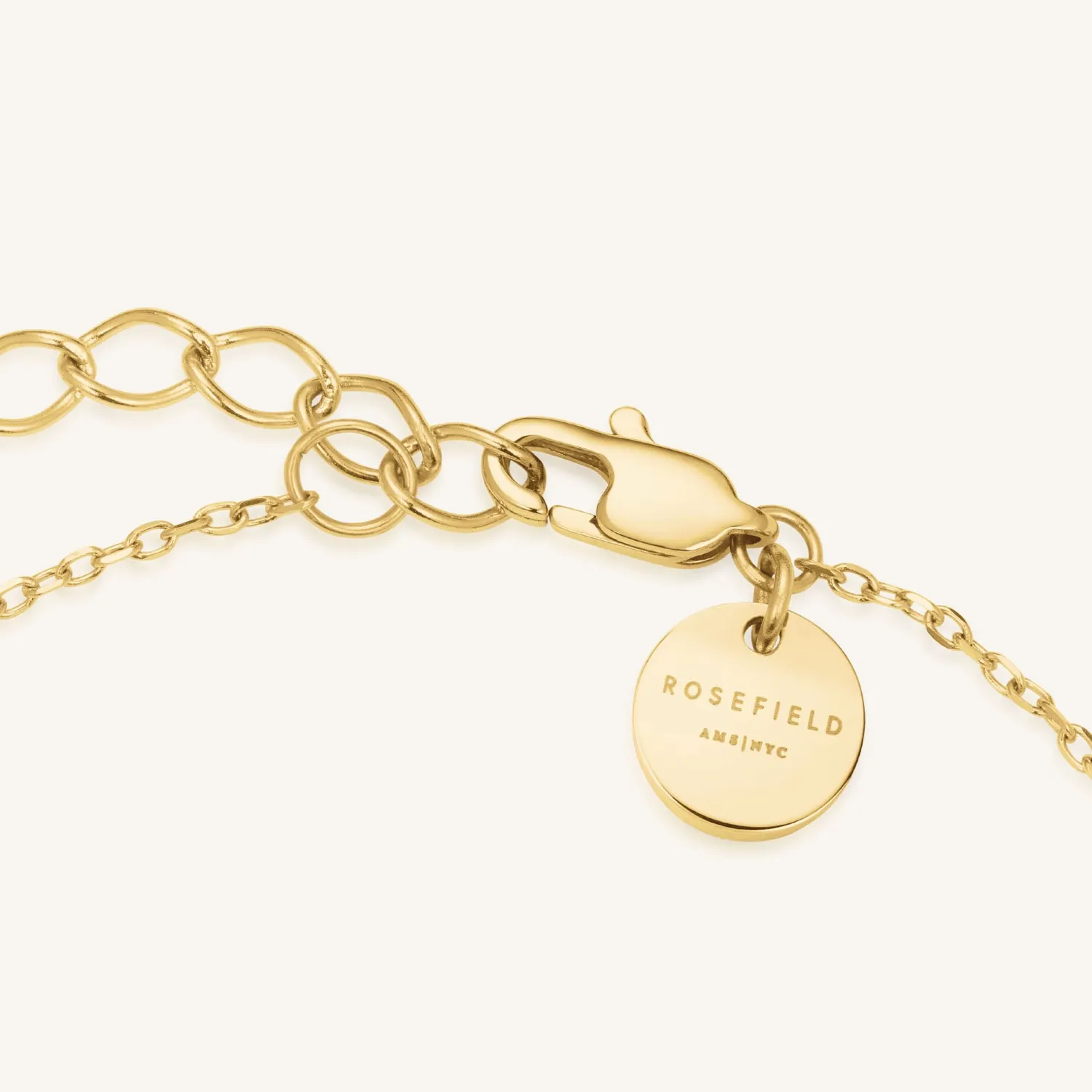 Rosefield Pearl Halo armbånd gull justerbart