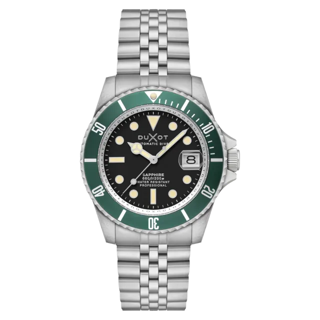 Duxot Atlantica Diver Automatic klokke Soot Black 20 ATM safirglass