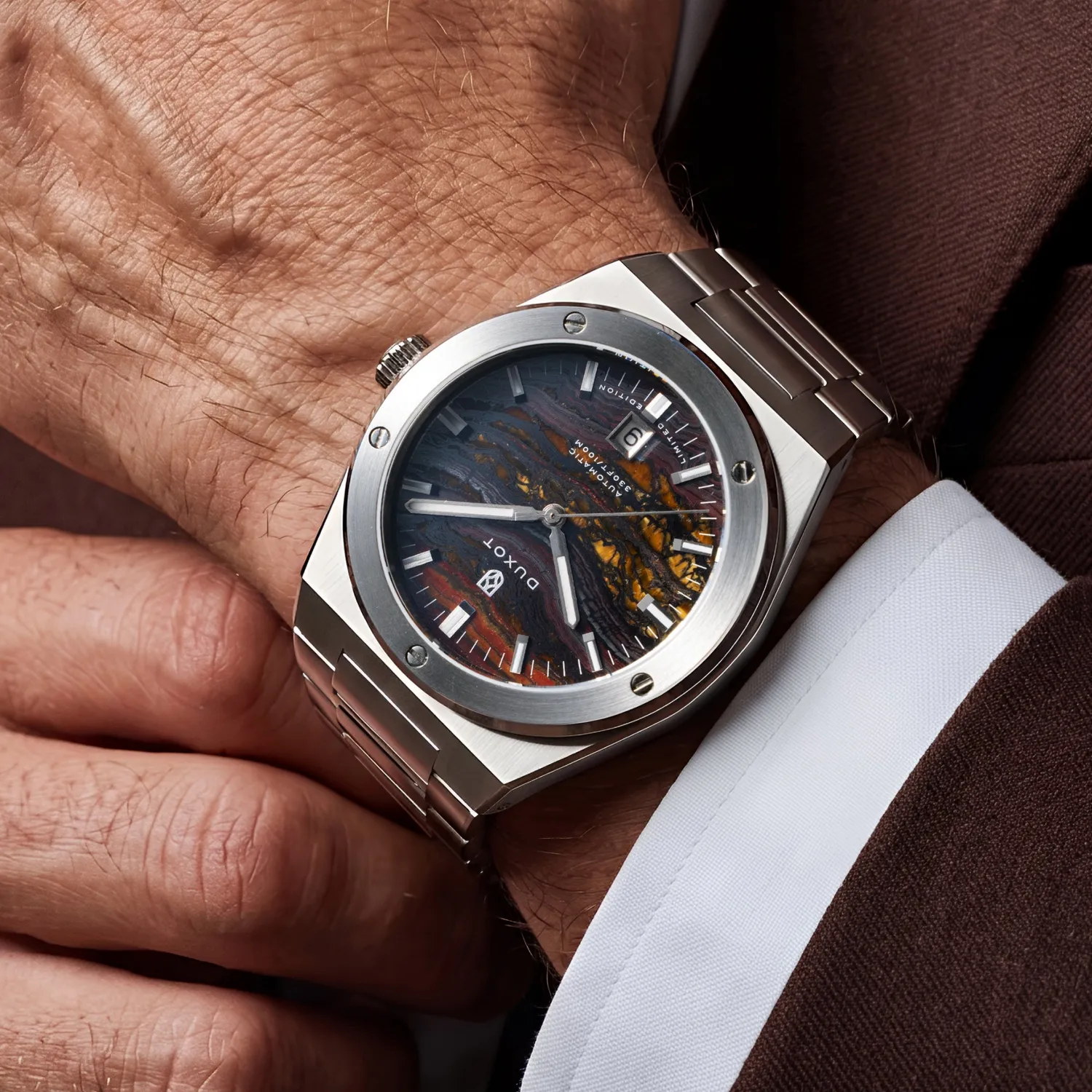 Duxot Bastia klokke Iron Tiger natursteinskive limited edition