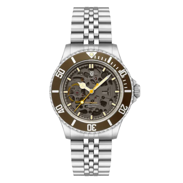 Duxot Atlantica Burnt Almond skeleton dykkerklokke automatisk 100 m