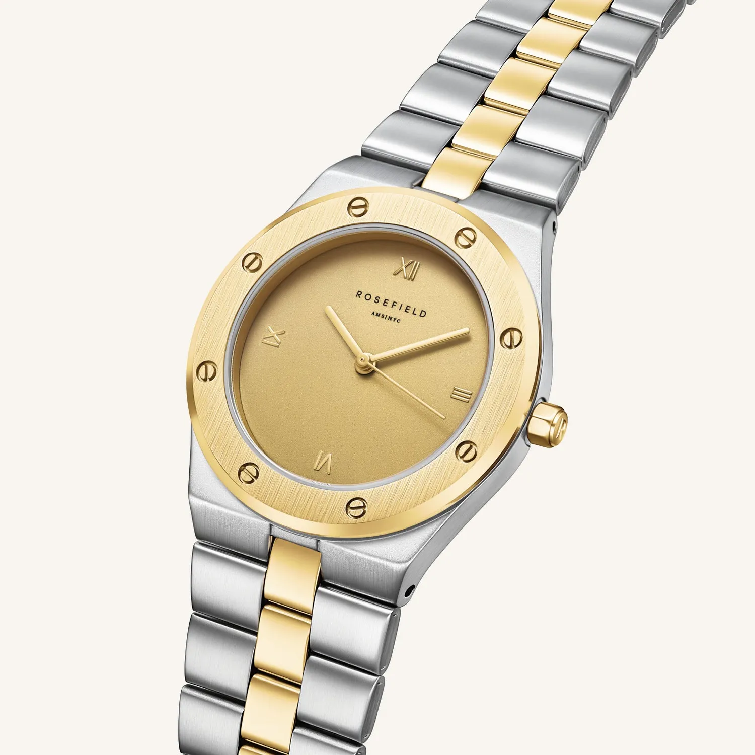 Rosefield Rose Duotone klokke 33,23 mm tofarget stål