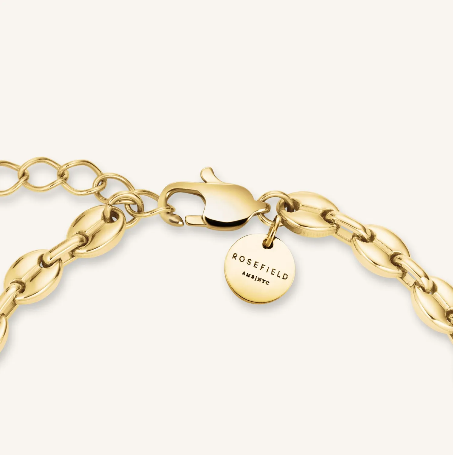 Rosefield Essentials Coffee Bean Bracelet armbånd gullbelagt stål