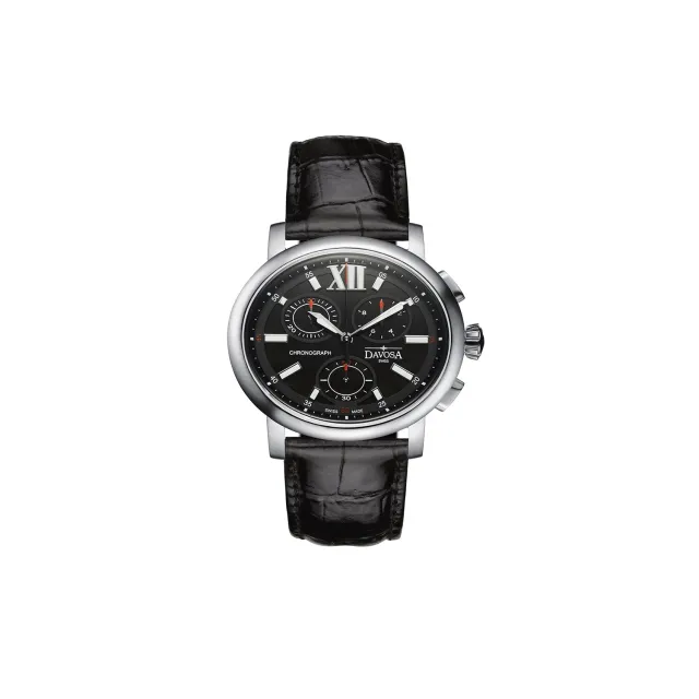 DAVOSA Oval Edition quartz dameklokke med perlemor