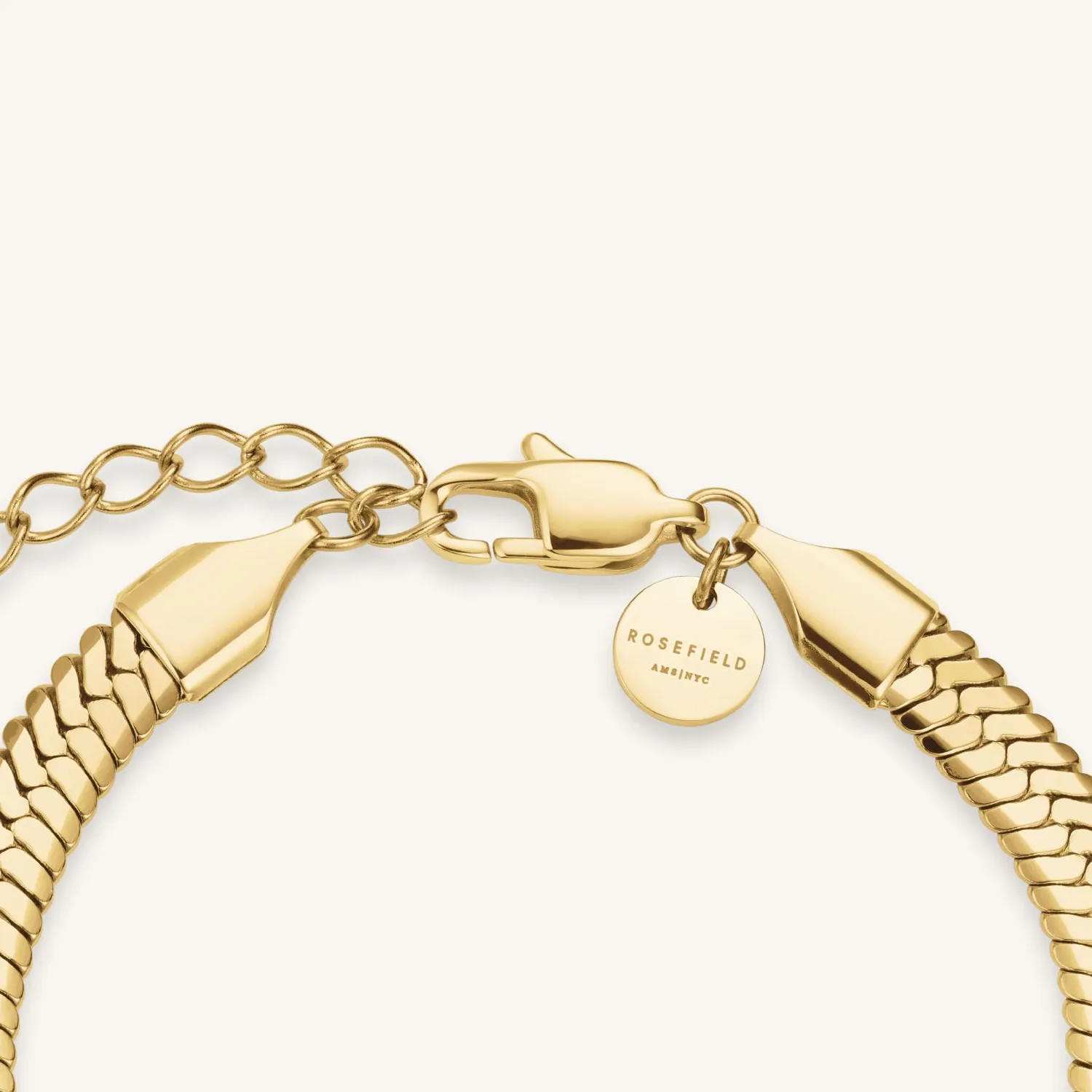 Rosefield Crystal Snake Bracelet armbånd gull og sølv 16,5–19,5 cm
