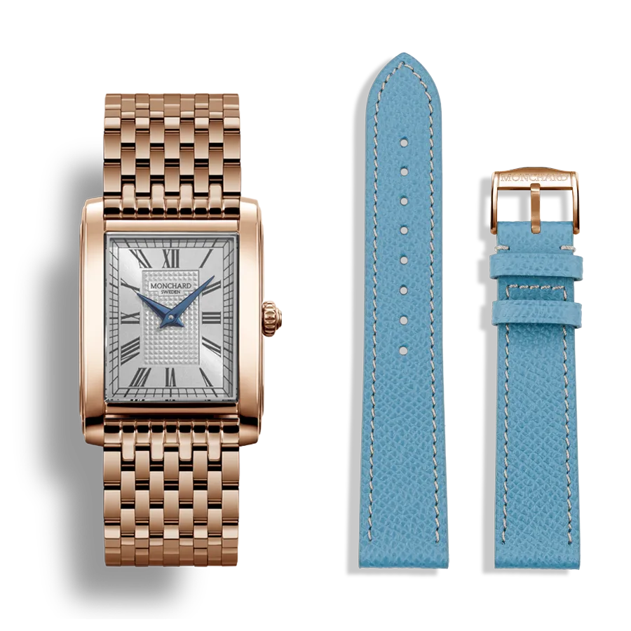 MonChard Classic White on Bracelet - Gold klokke 24,9 mm