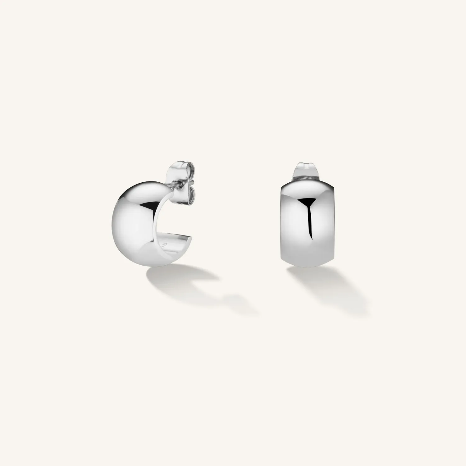 Rosefield Essentials Wide Hoops-øreringer gull