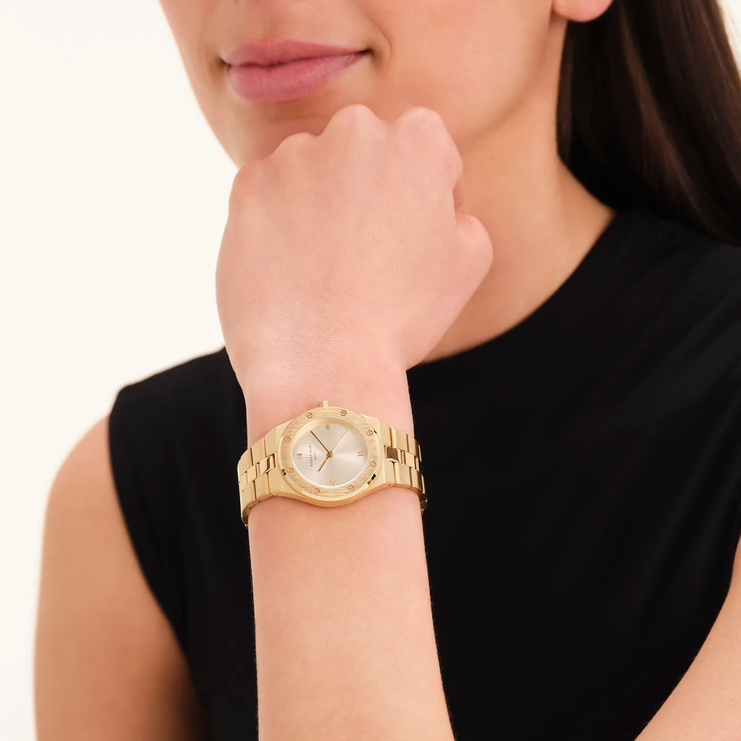 Rosefield Rose Gold klokke uten gravering 33 mm gullfarget
