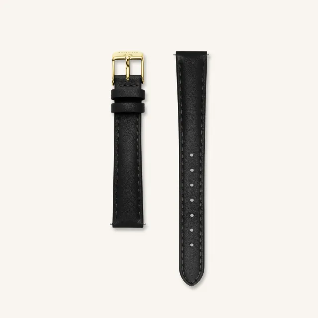 Rosefield Boxy XS rem 14 mm svart skinn