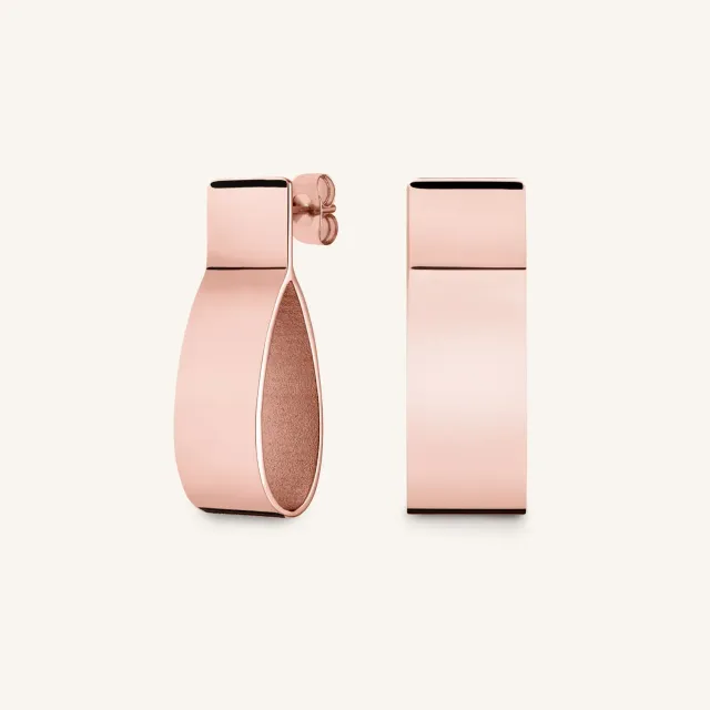 Rosefield Folded Charm øredobb – roségull