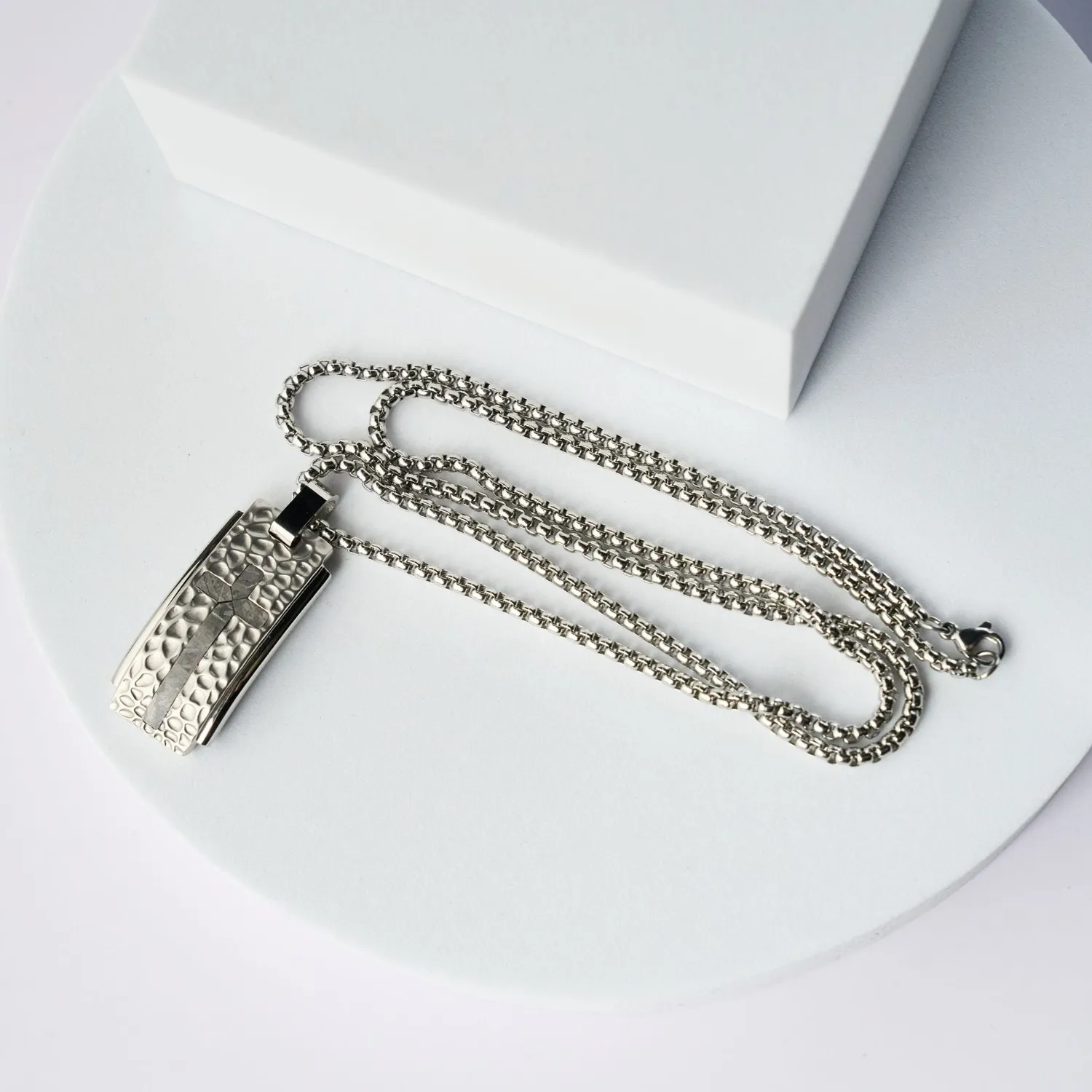Duxot Marcel Argent Meteorite dog tag