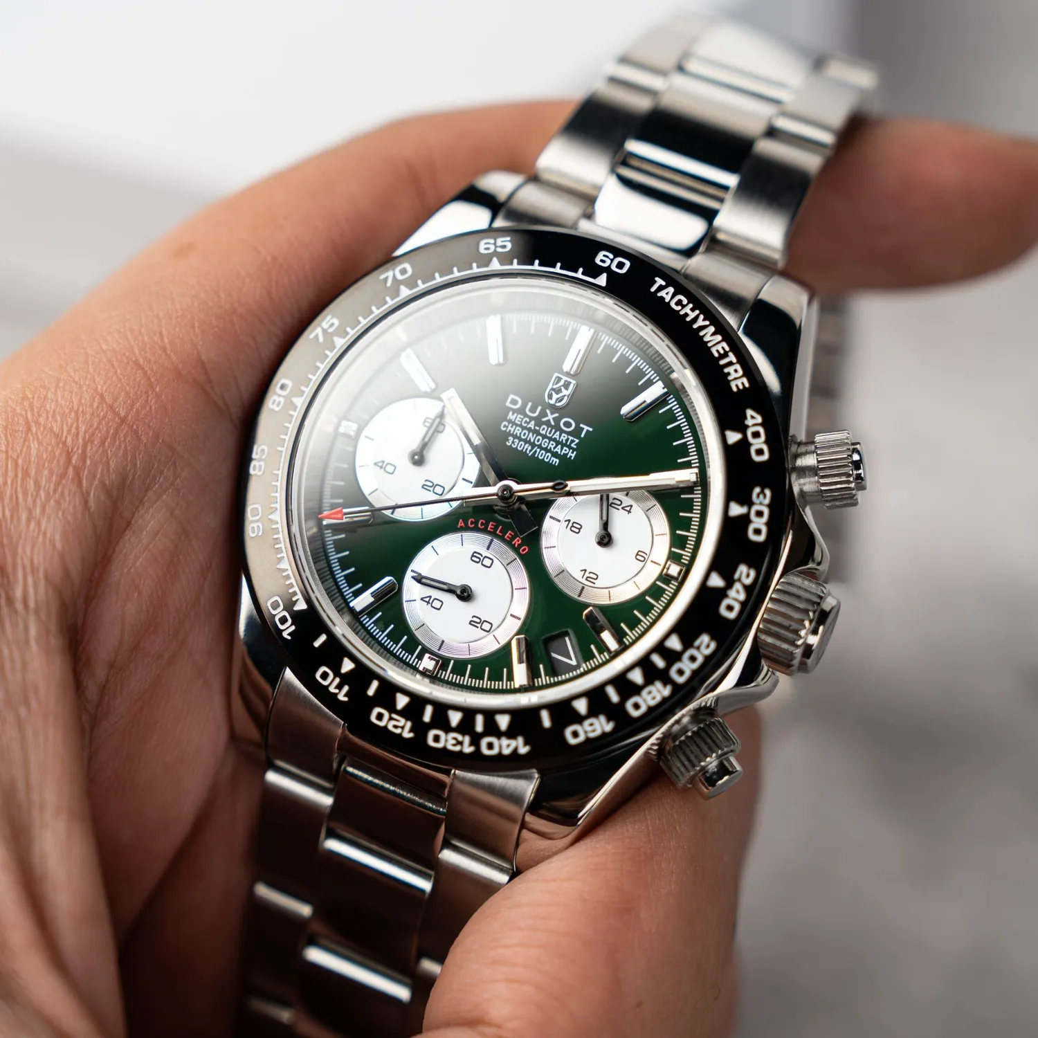 Duxot Accelero Chronograph Jade Green klokke 40 mm