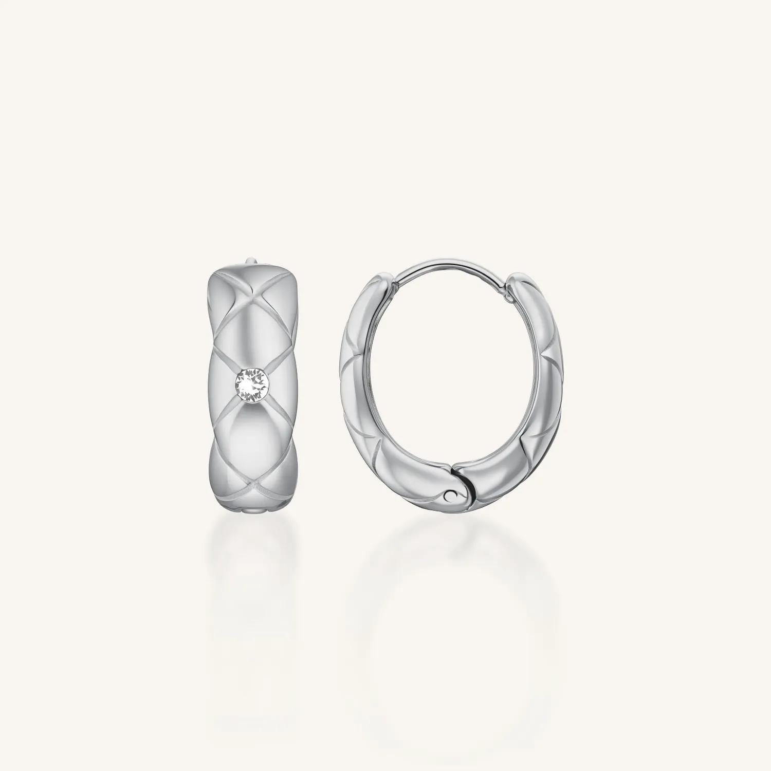 Rosefield Crystals Crystal Star Hoops øreringer, gull