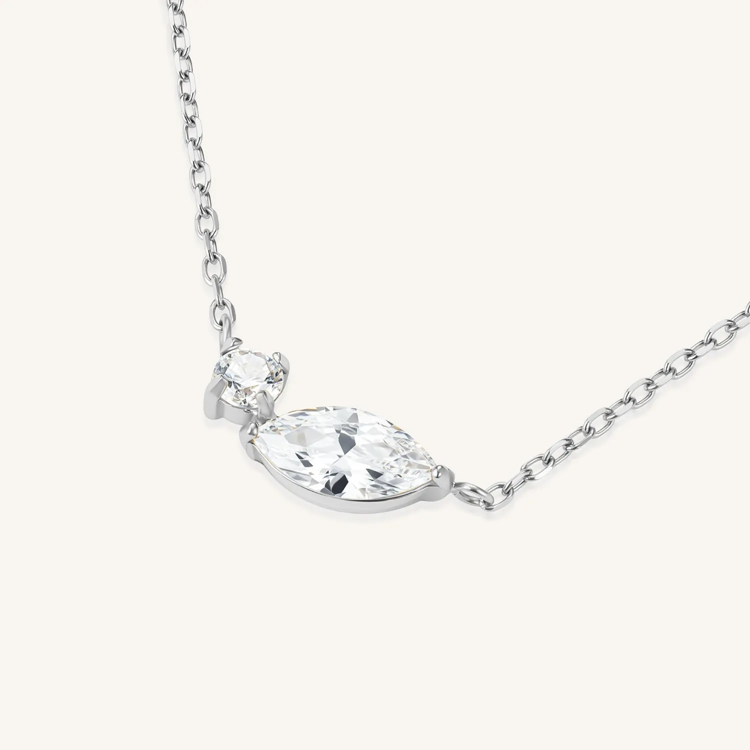 Rosefield Essentials Mixed Crystals Necklace halskjede gull sølv