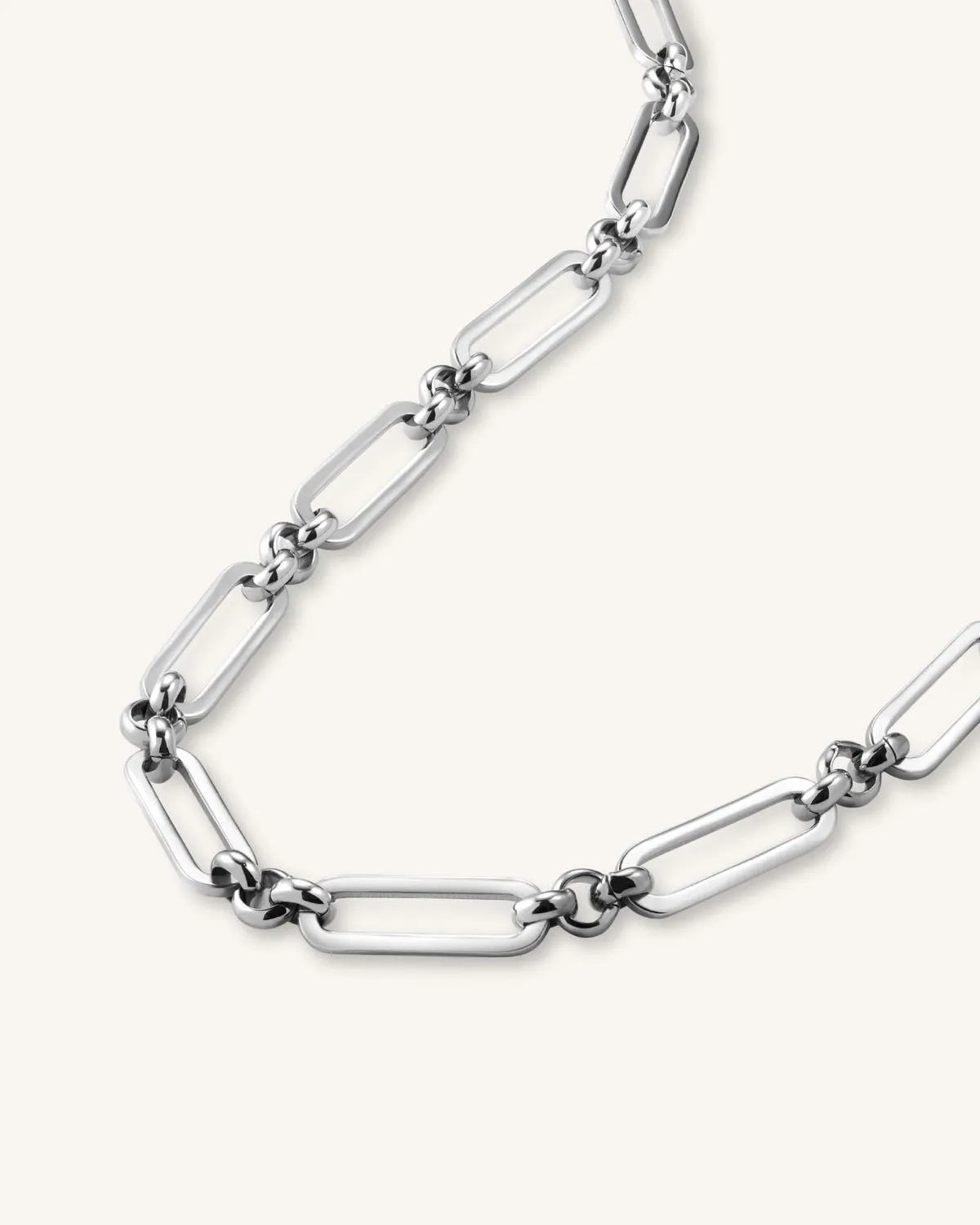 Rosefield Chunky Necklace halskjede sølv 41–45 cm