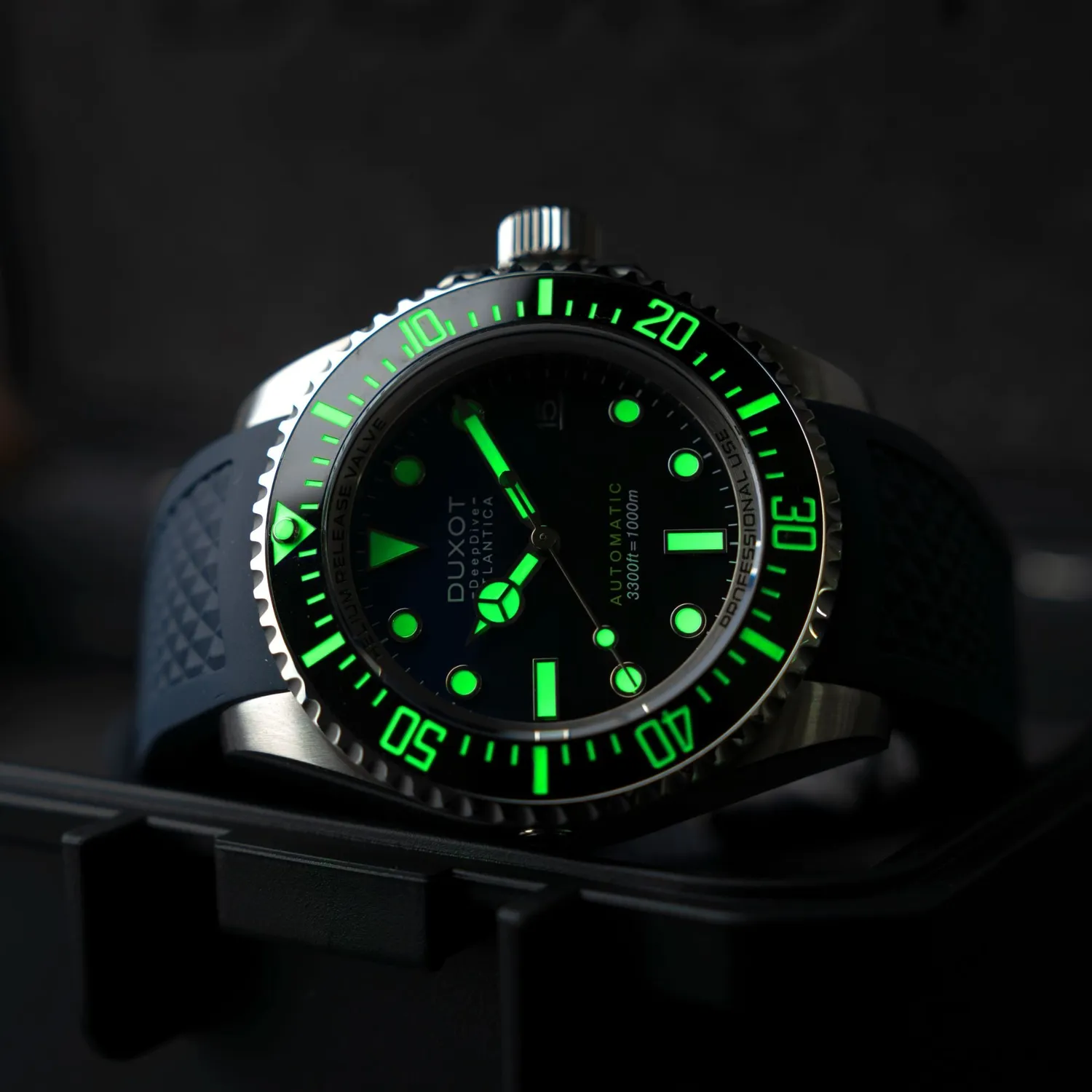 Duxot Atlantica Deep Dive Automatic Limited Edition Cobalt Blue klokke