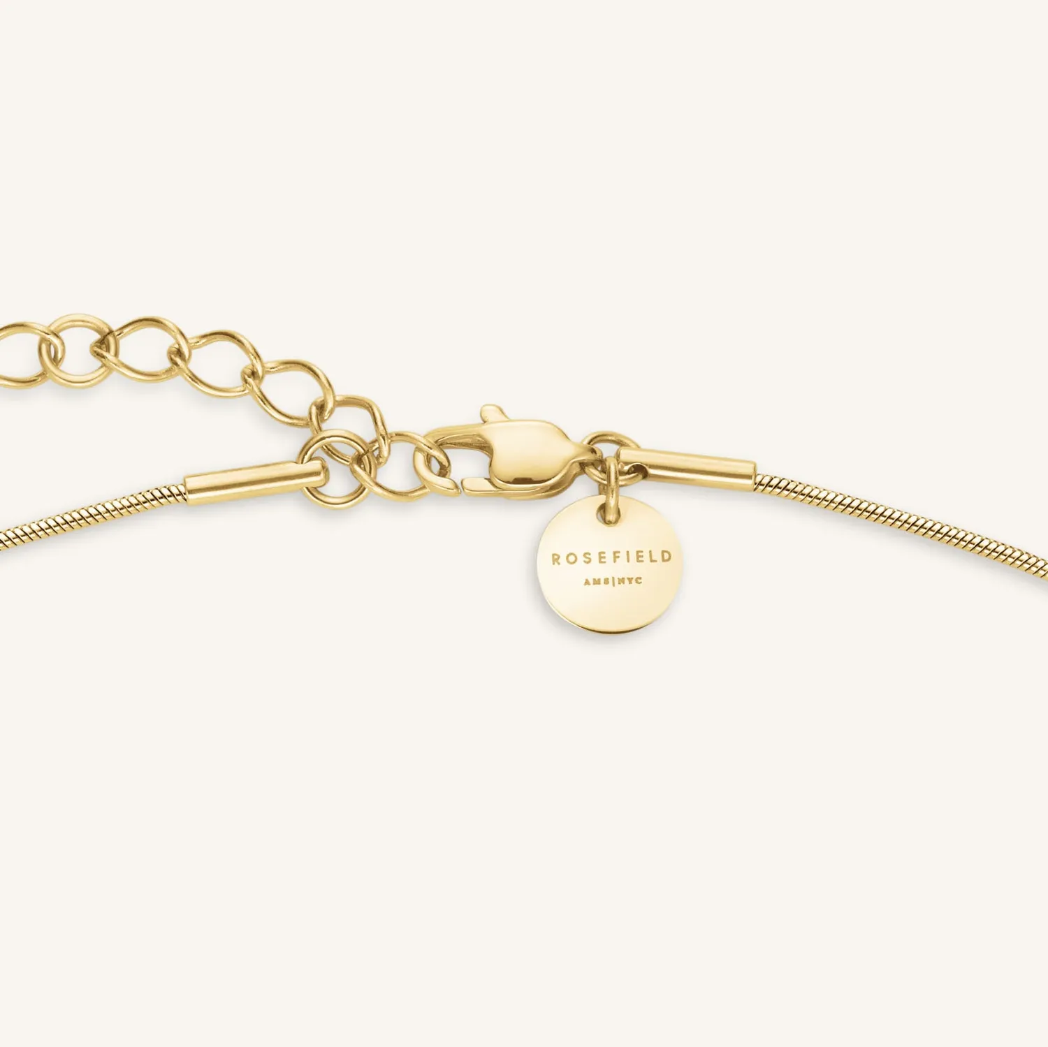 Rosefield Essentials Pave Striped Necklace kjede gull/sølv 42–46 cm