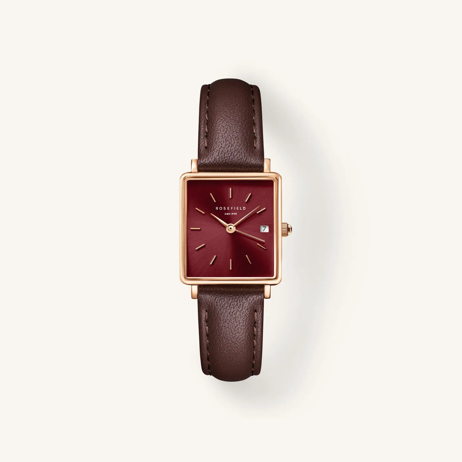 Rosefield Brown Leather Strap klokkerem 14 mm brun skinn