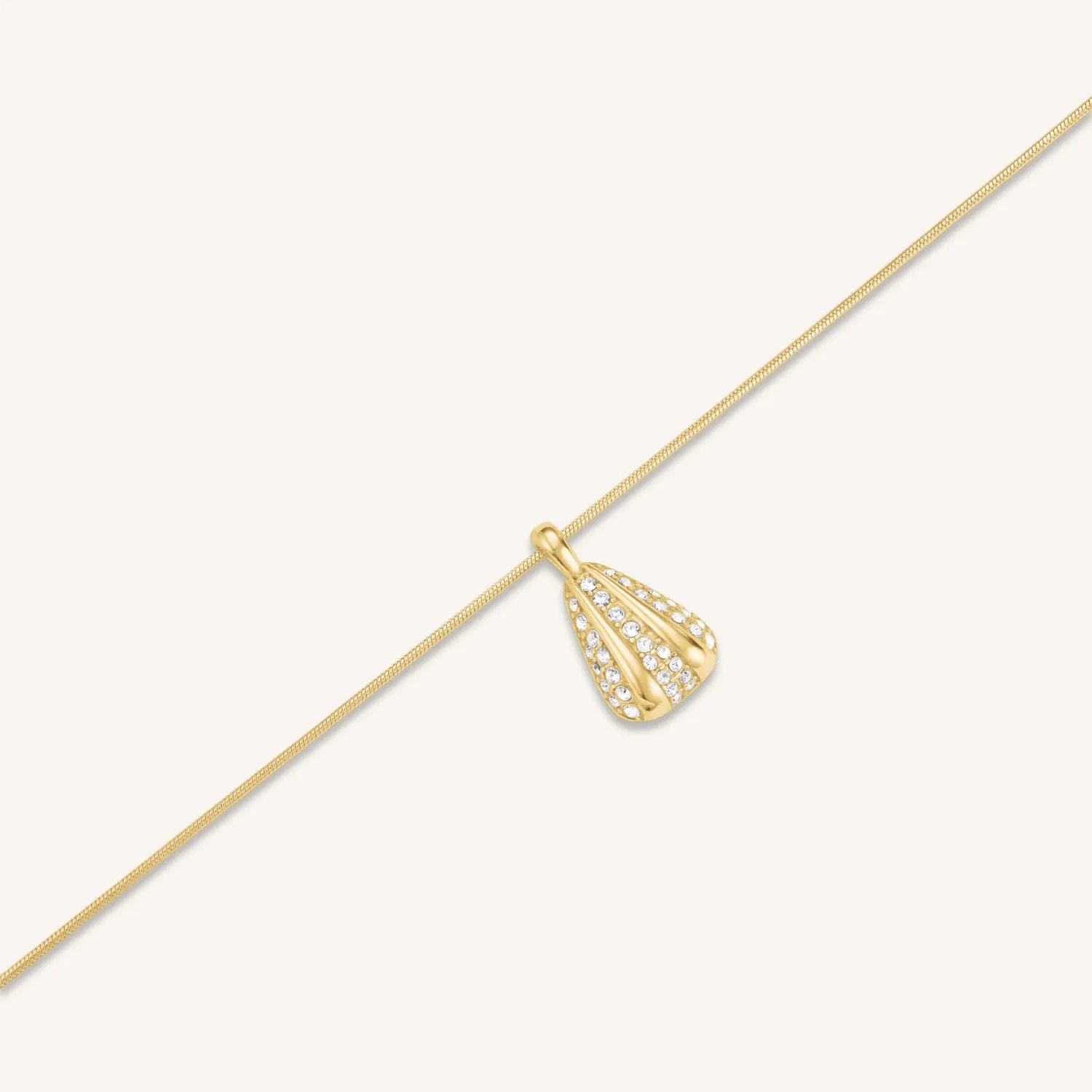 Rosefield Essentials Pave Striped Necklace kjede gull/sølv 42–46 cm
