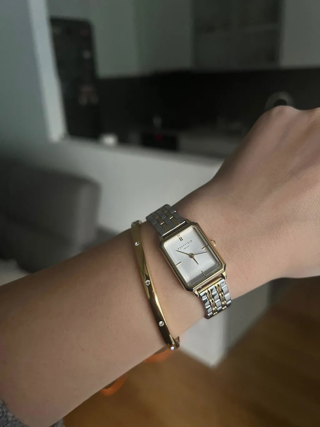 Rosefield Crystal Bangle armbånd gull og sølvbelagt stål