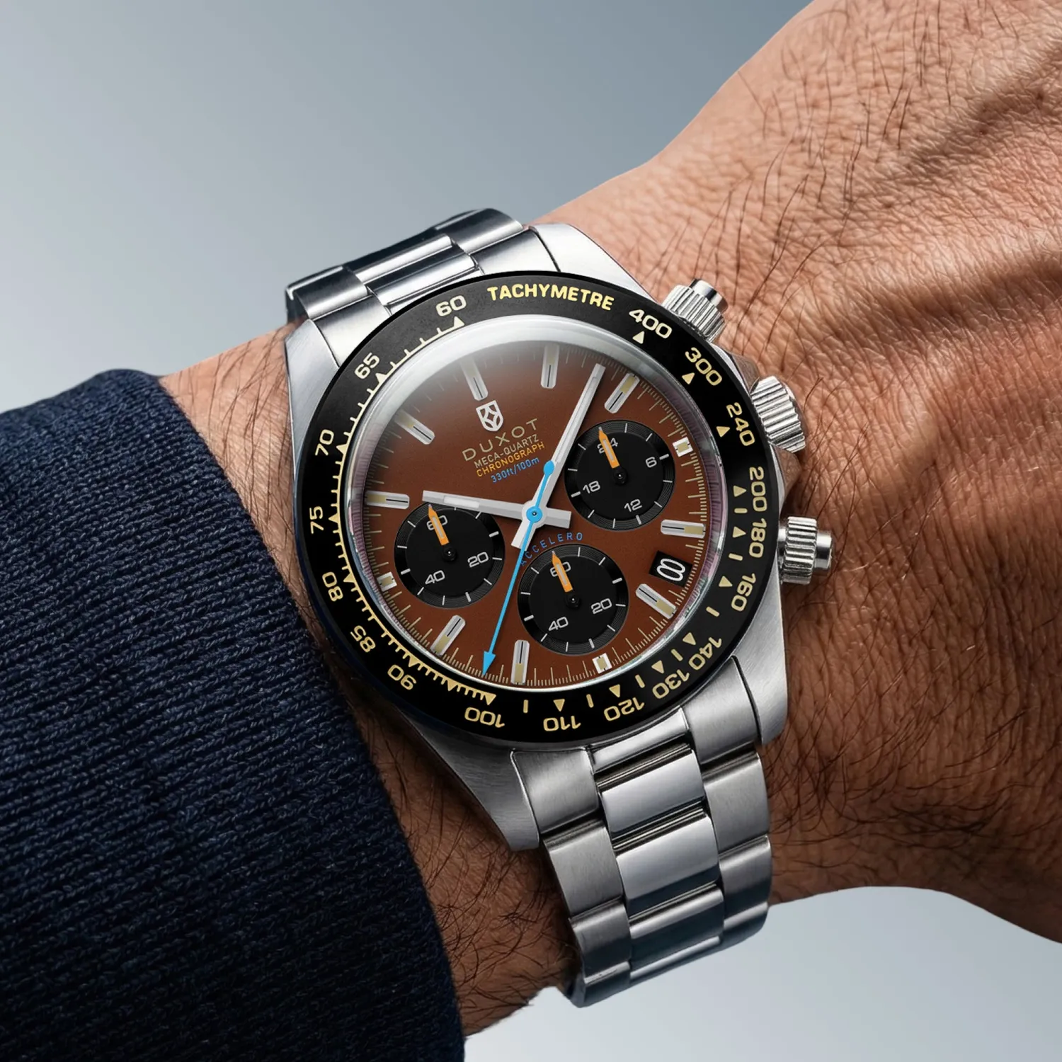 Duxot Accelero Chronograph kronograf Mocha Magic 40 mm