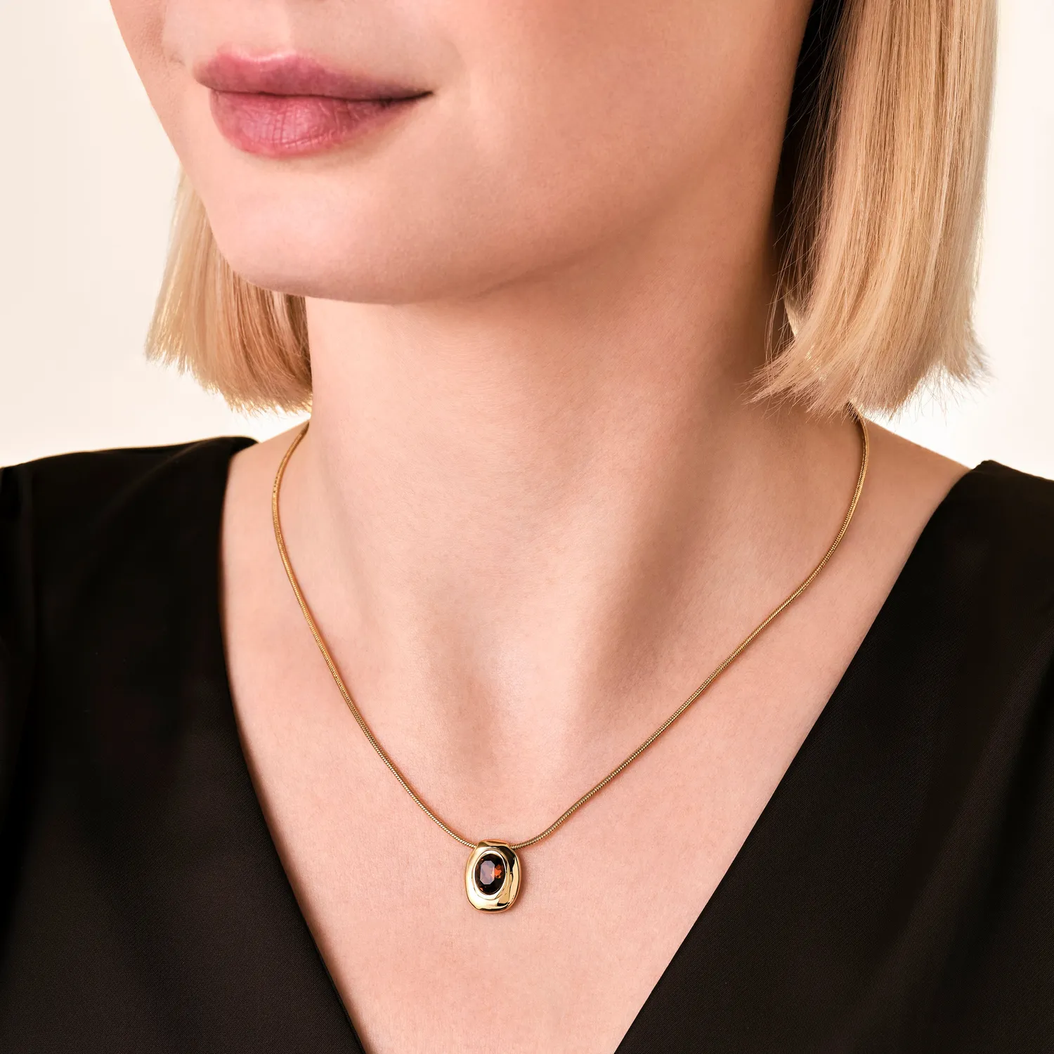 Rosefield Essentials Molten Necklace halskjede gull