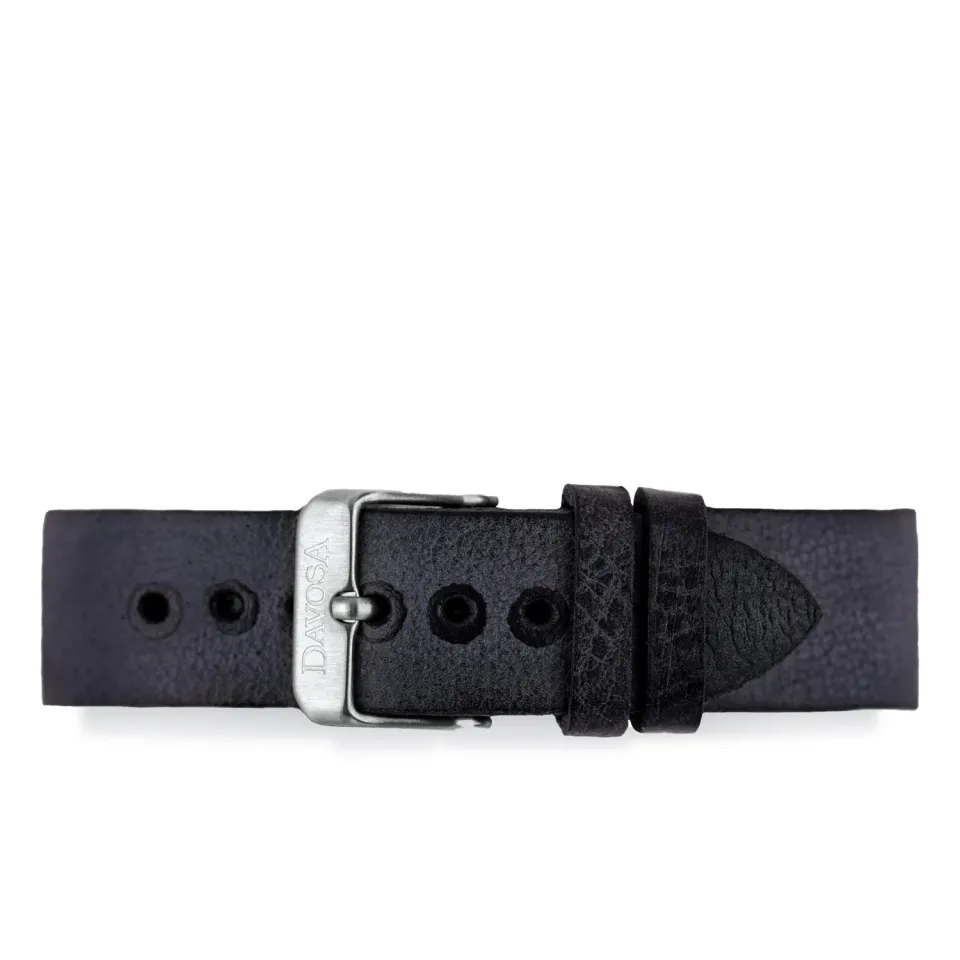 DAVOSA Calfskin Leather Vintage Blue 20mm lærrem blå
