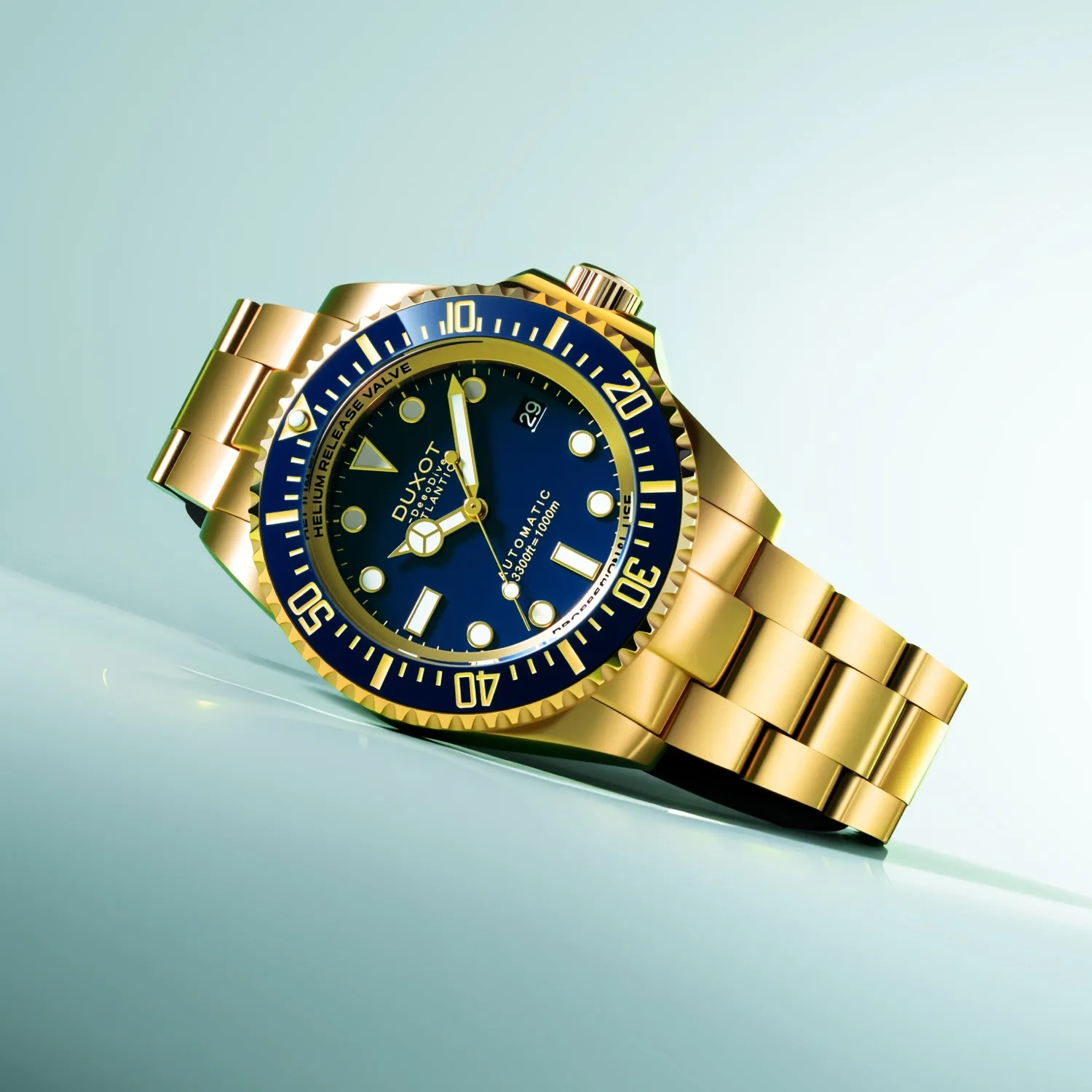 Duxot Atlantica Deep Dive Automatic Limited Edition klokke Deep Blue 100 ATM