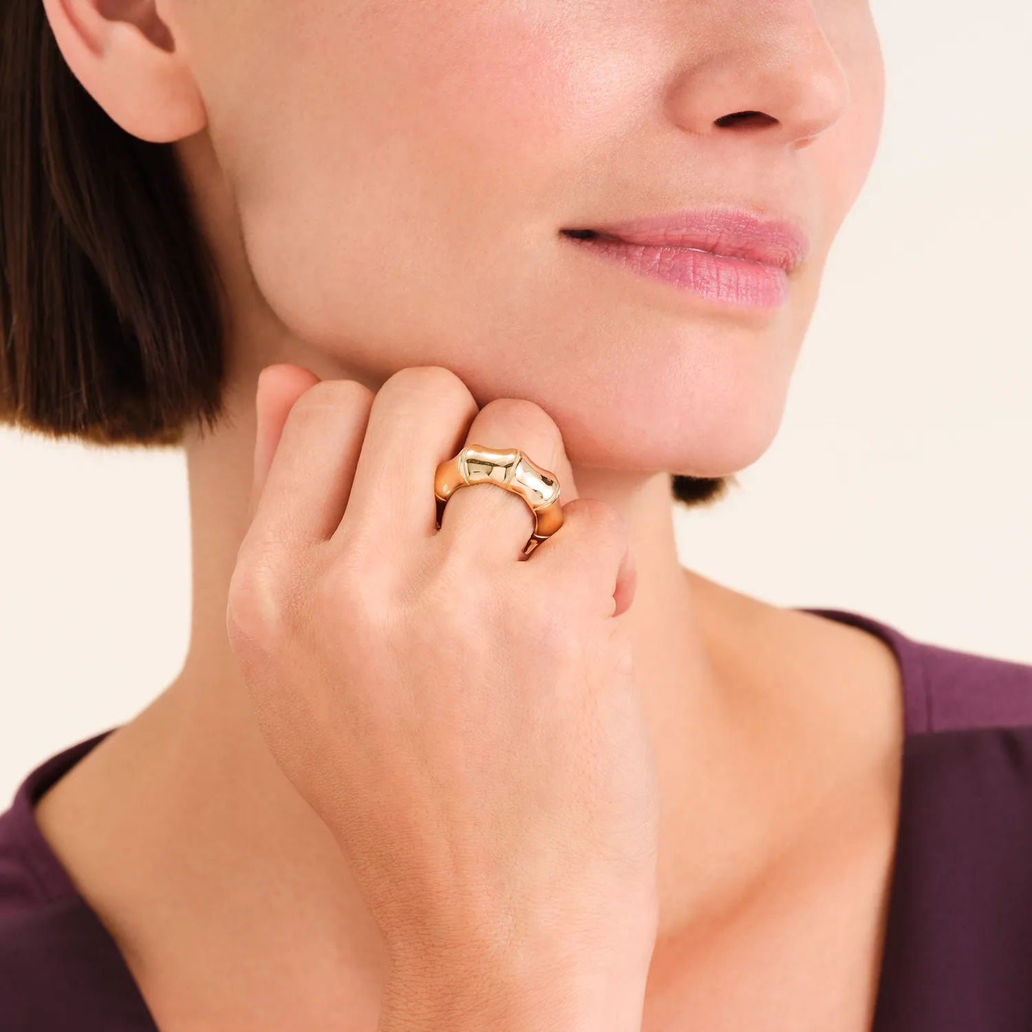 Rosefield Essentials Statement Ring ring gull 48–56, stål