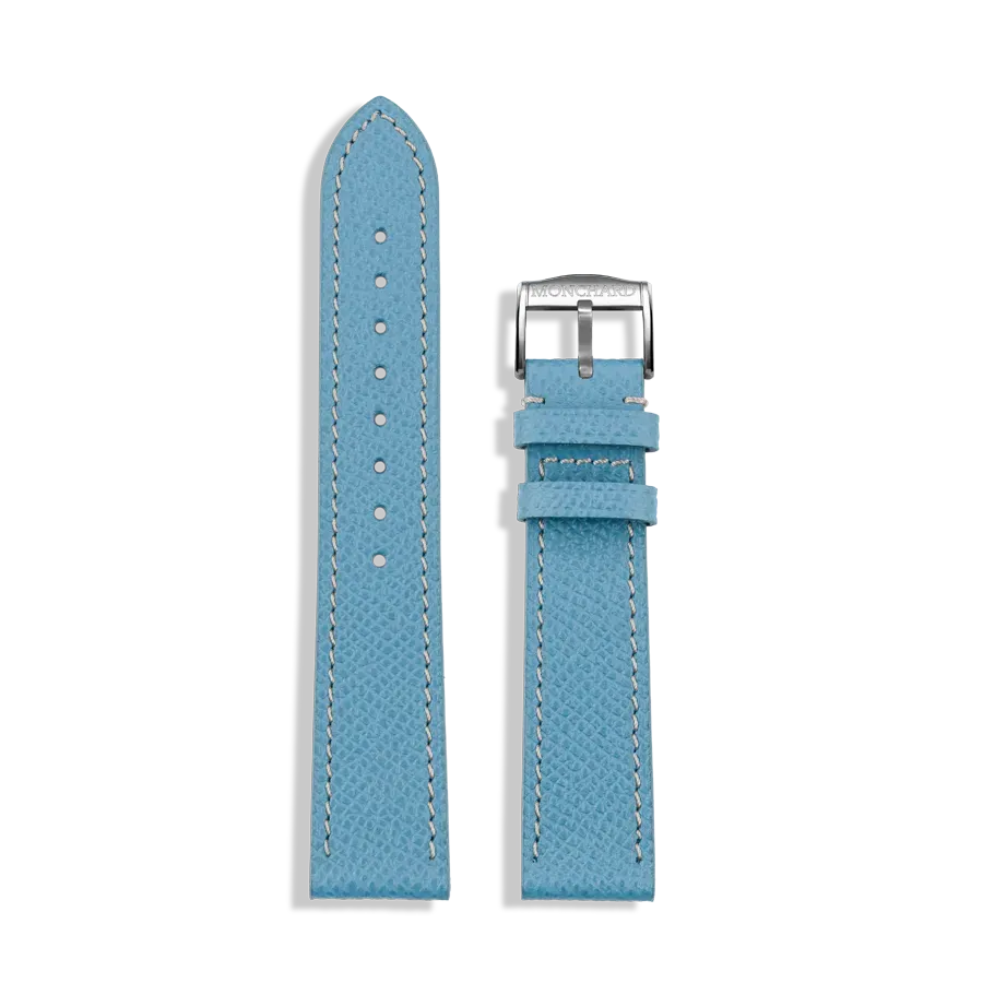 MonChard Epsom Light Blue klokkerem 18 mm kalveskinn