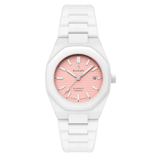 Duxot Pamplona Petal Cream klokke keramikk