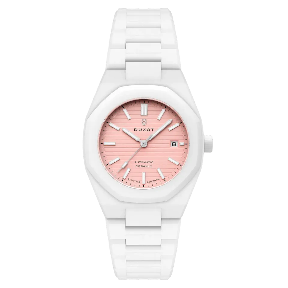 Duxot Pamplona Petal Cream klokke keramikk