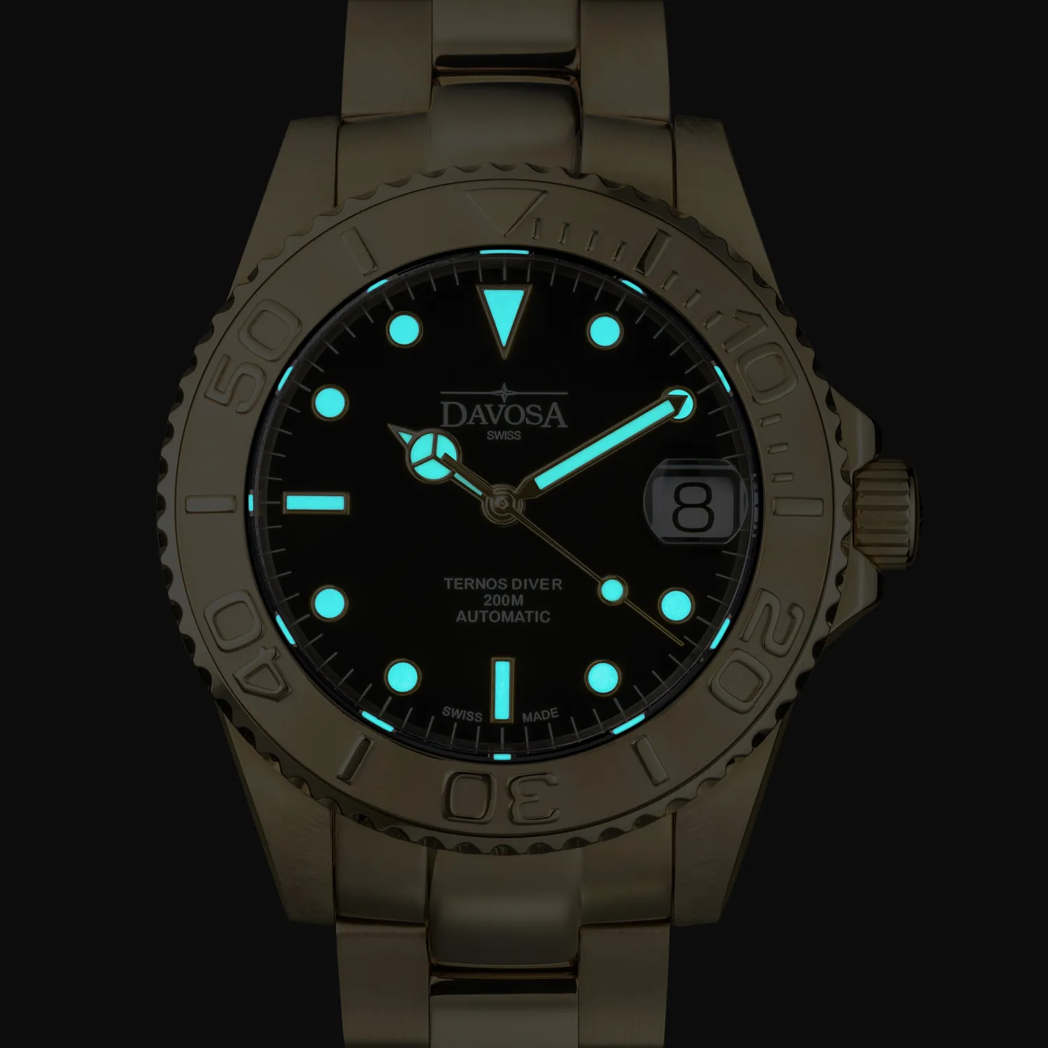 DAVOSA Ternos Medium automatisk klokke 36,5 mm for smalt håndledd