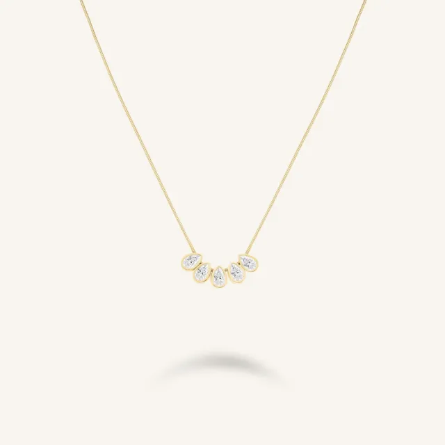 Rosefield Drops Necklace halskjede gullbelagt