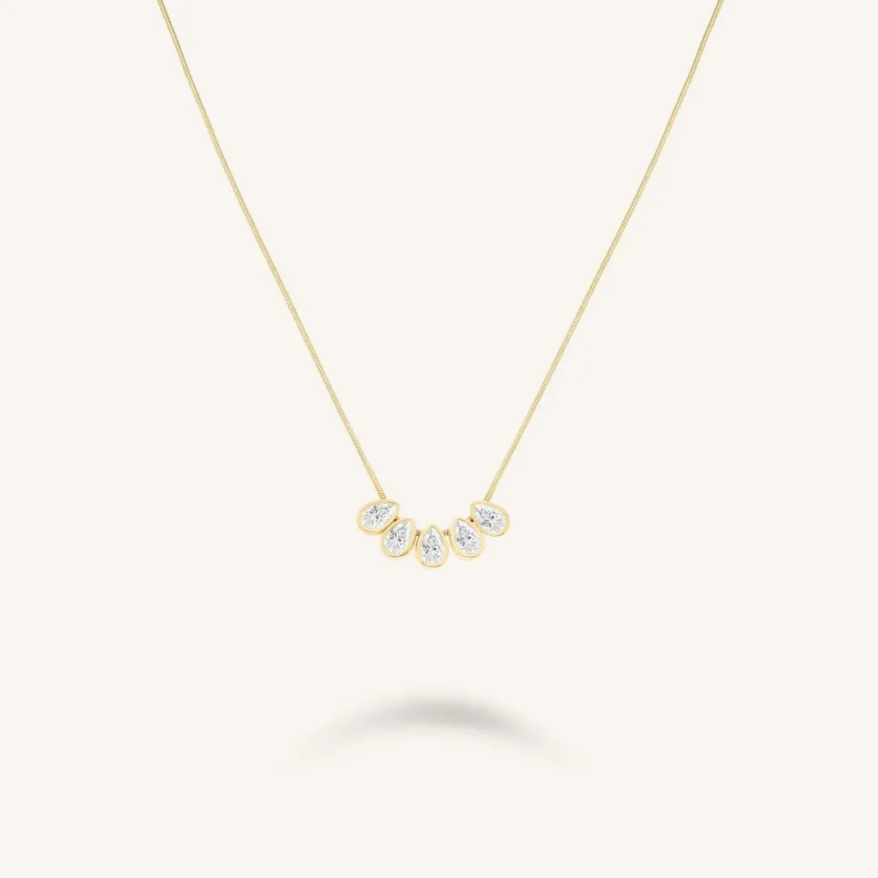 Rosefield Drops Necklace halskjede gullbelagt