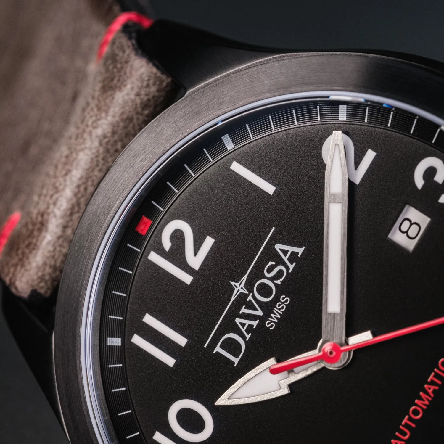 DAVOSA Axis automatisk herreklokke italiensk skinnrem