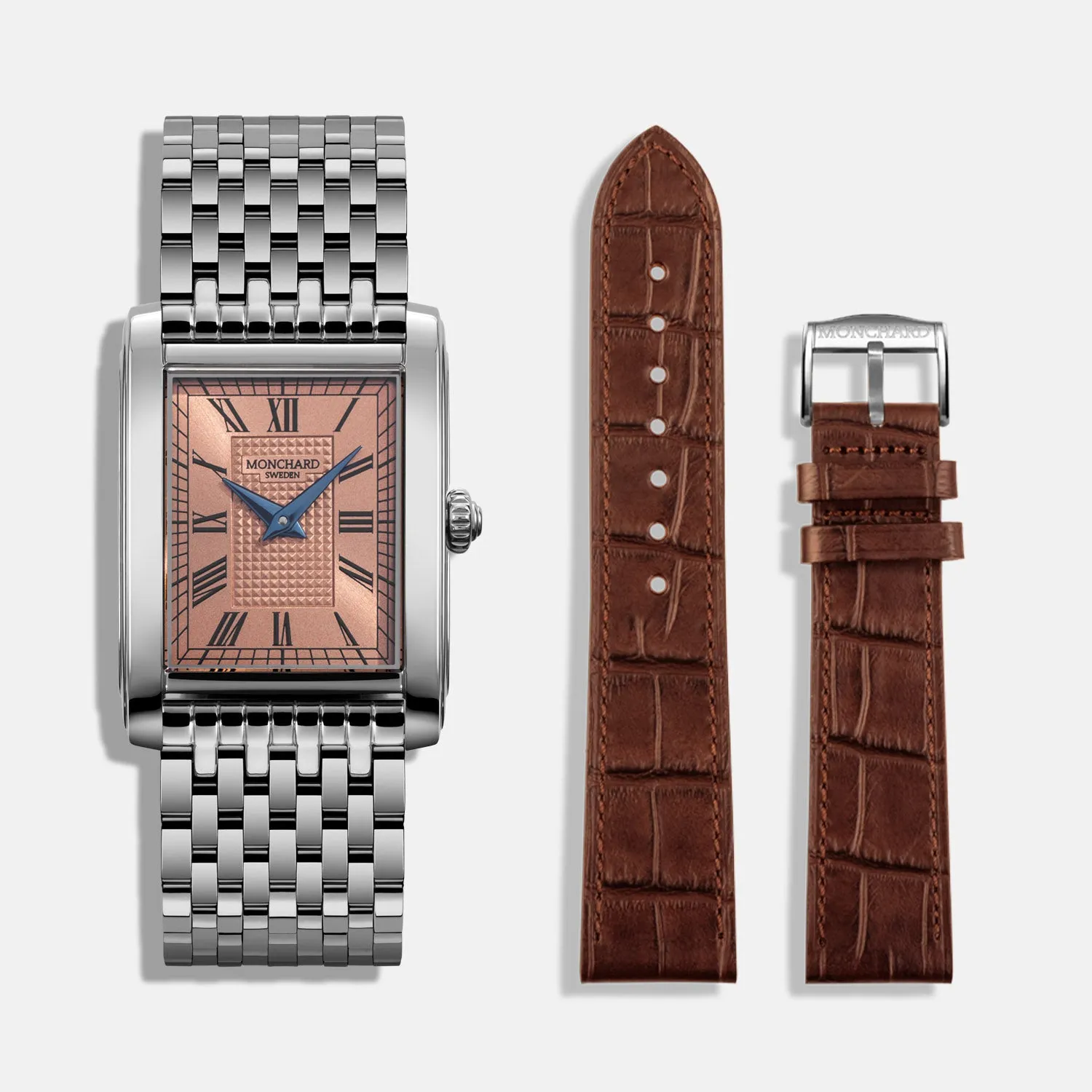 MonChard Limited Edition Salmon on Bracelet klokke med lenke 24,9 mm