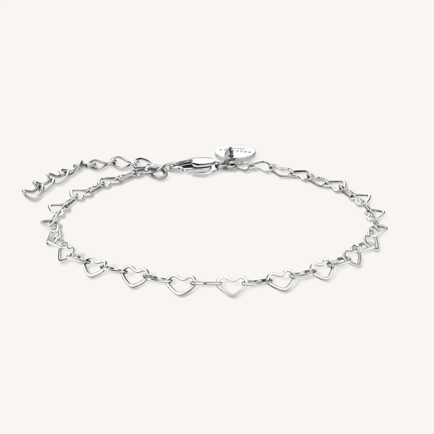 Rosefield Essentials Heart Chain Bracelet armbånd gull og sølv justerbart